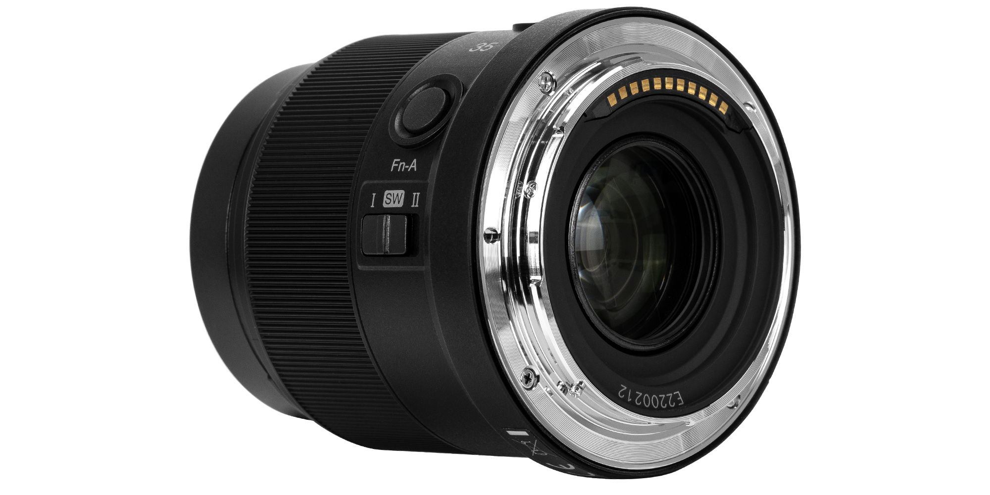 Bagnet montażowy obiektywu YN 35 mm f_1,8 Z DA DSM WL do Nikon Z na białym tle